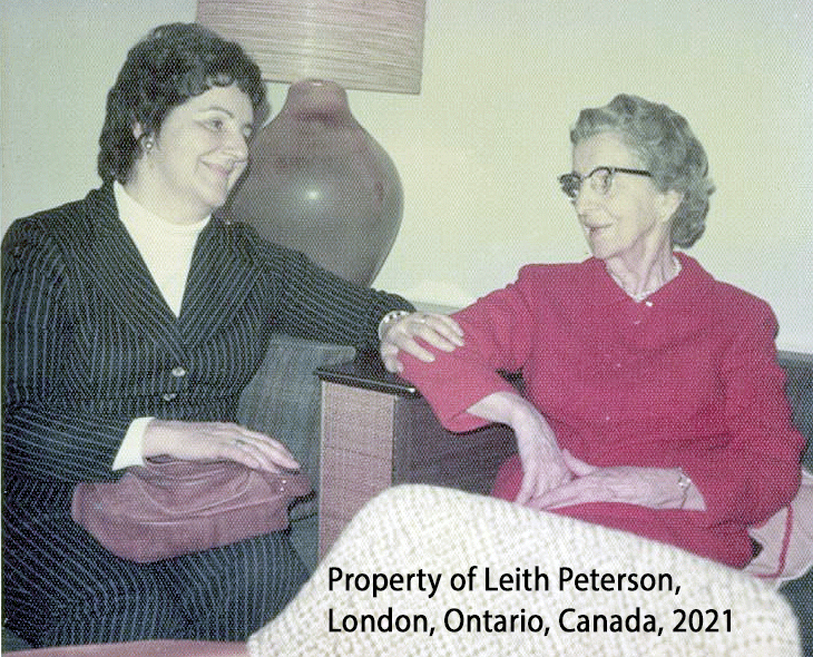 Jay Peterson and her mother, Cassie Fleming, ca. 1964